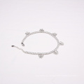 925 Sterling Silver Women Gift Zircon Butterfly Anklet